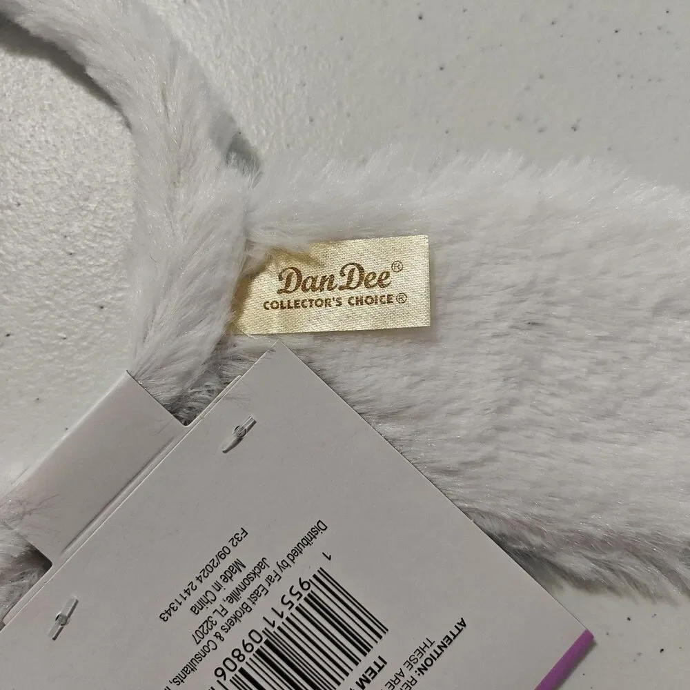 New DanDee Easter Bunny Ears Headband 8 Lot White Blue Plush Gingham Plaid NWT